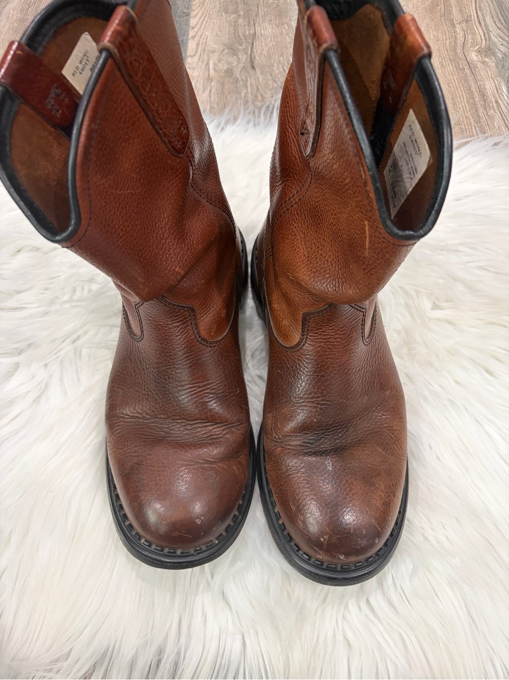 Red Wing Shoes Brown Leather Cowboy Boots